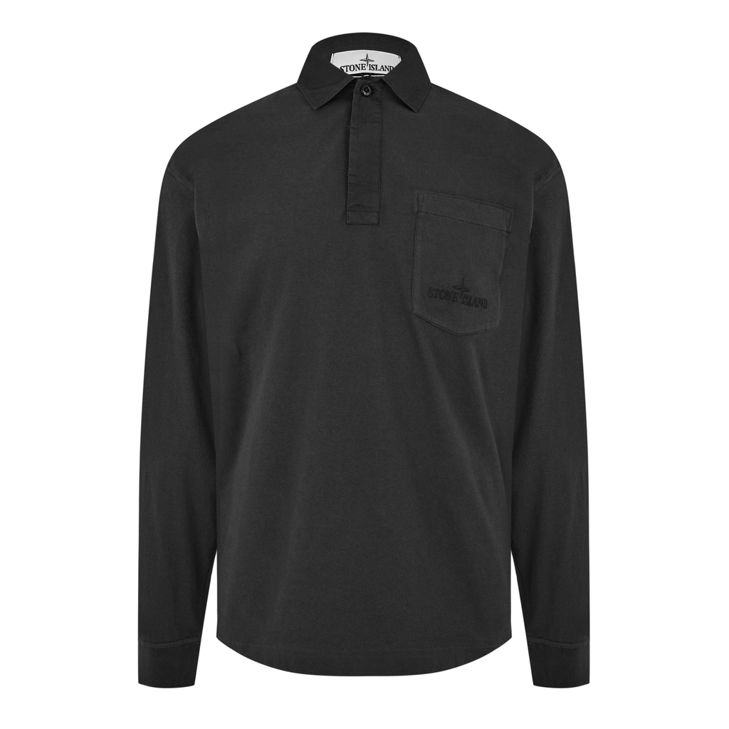 Stone Island Polo Long Sleeve - Charcoal V0065